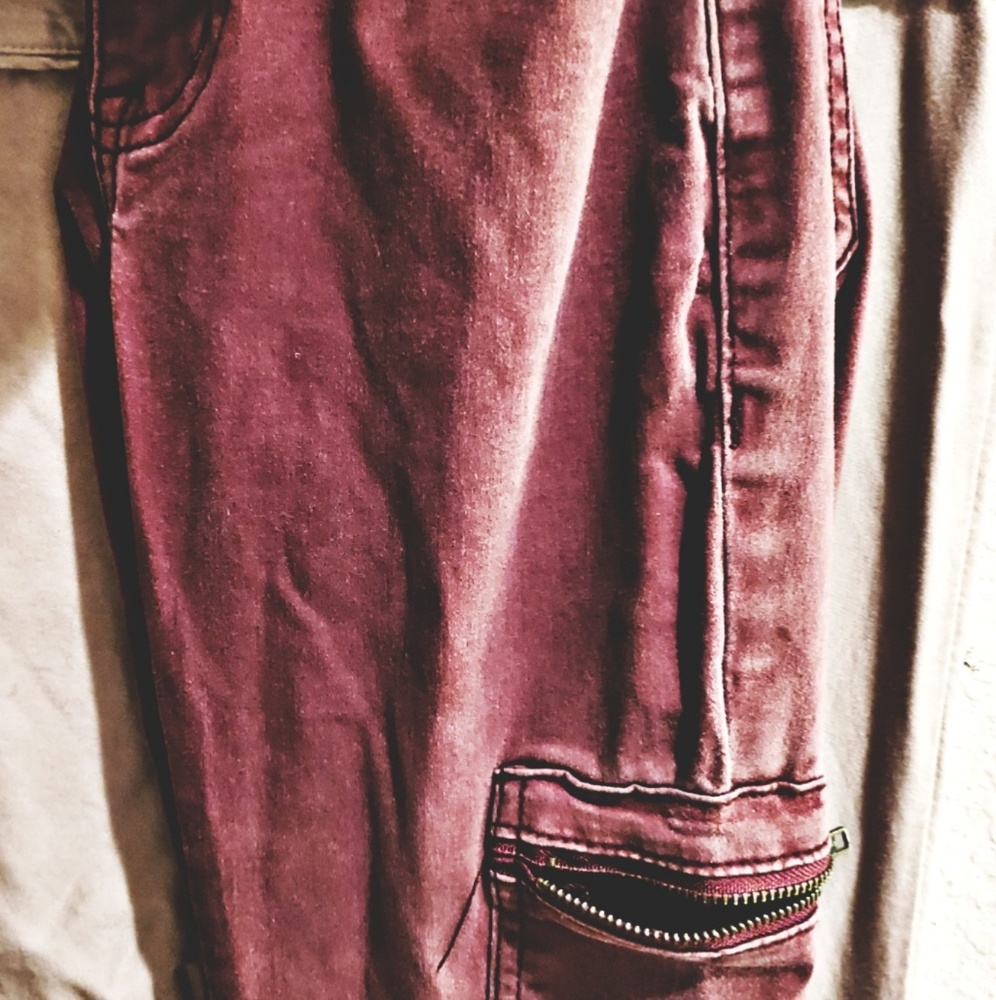 Maroon jeans